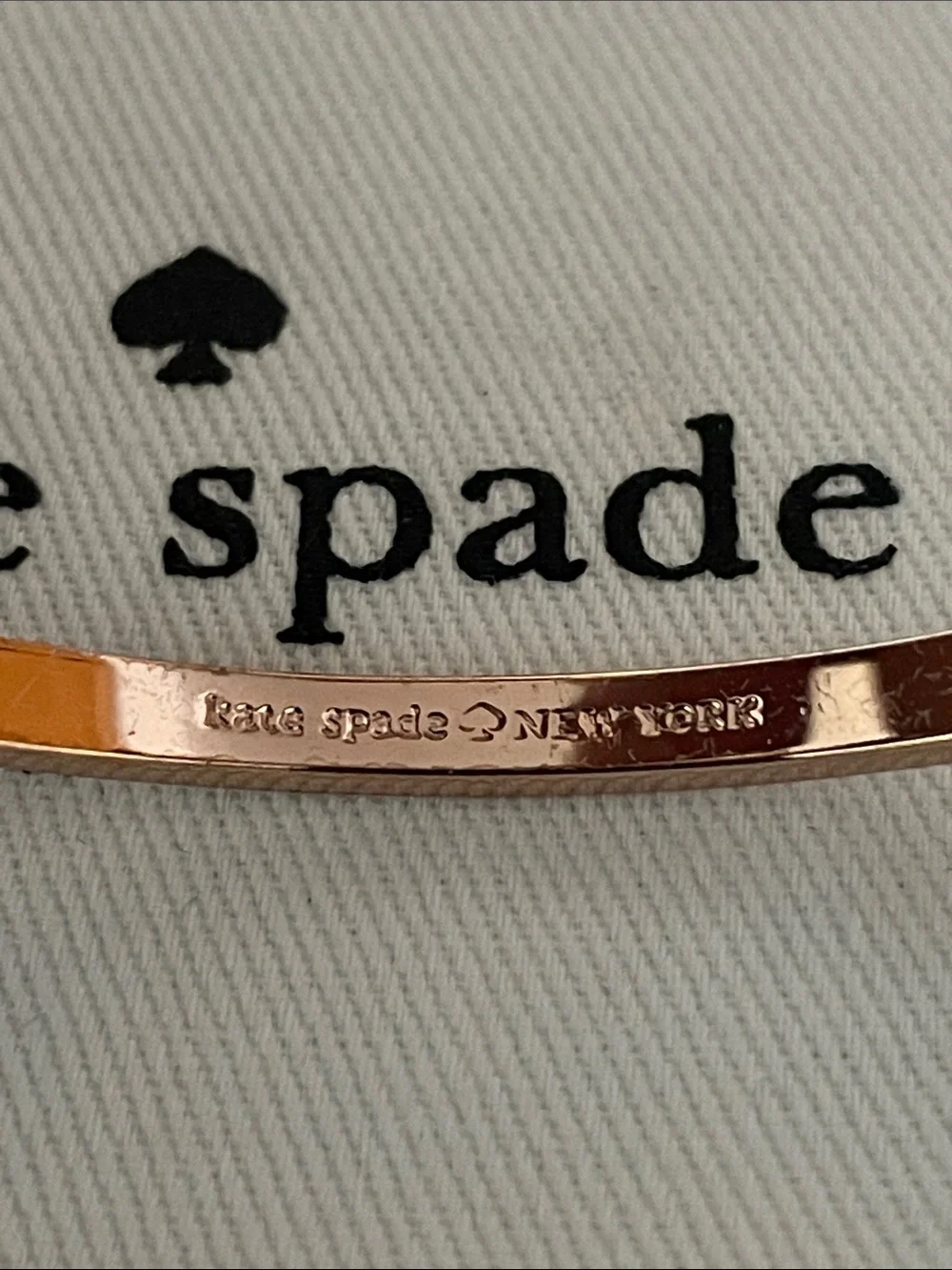 kate spade Rose Gold Bow Crystal Bangle Bracelet - Picture 3 of 5